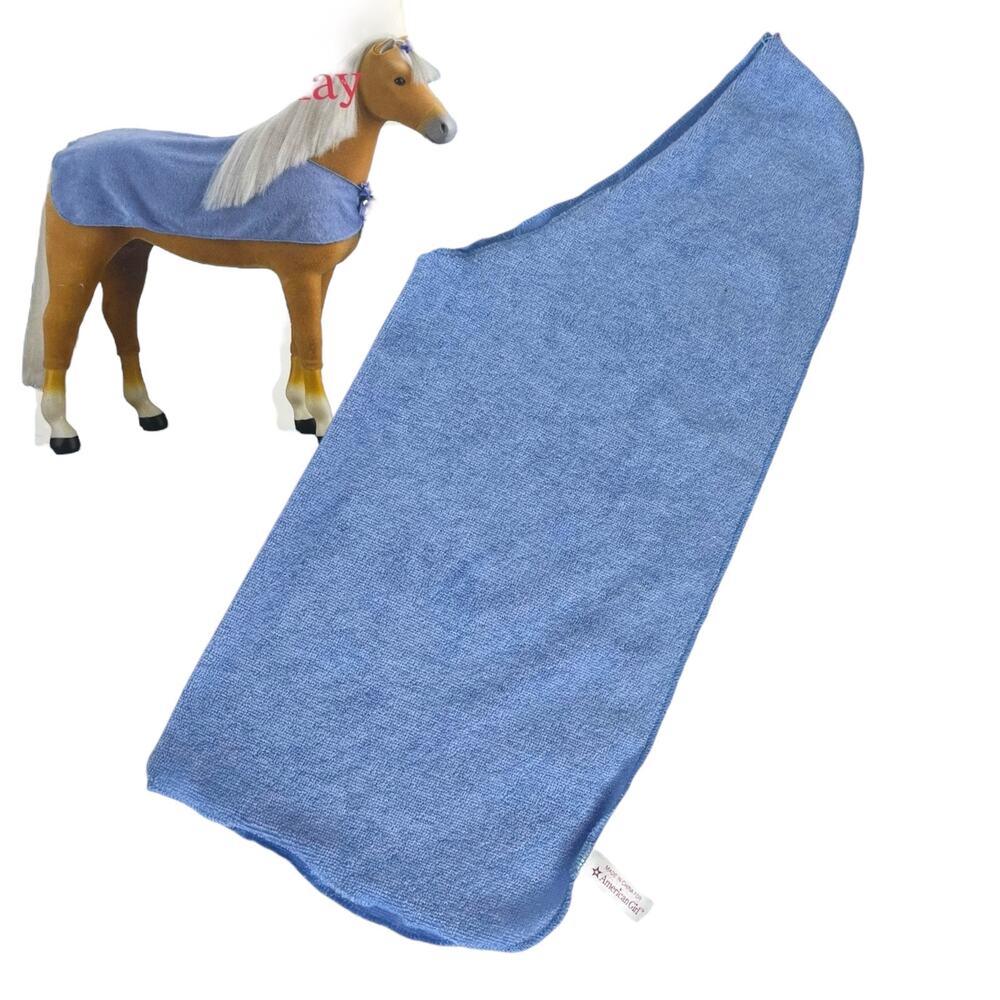 American Girl Horse Blanket A Sparkle Styling Kit Accessory Blue Terry Towel Vtg